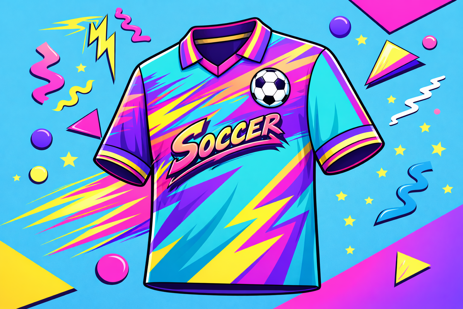 colorful soccer kit