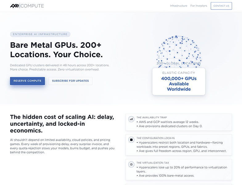 Axe Compute Website