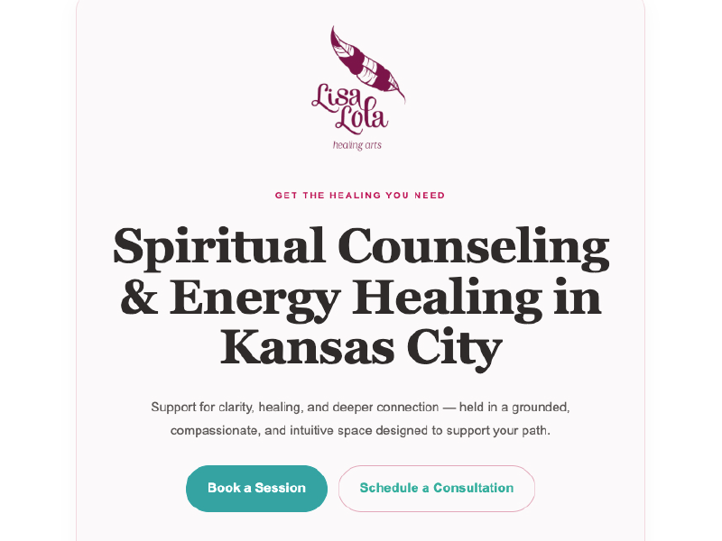 Lisa Lola Healing Arts Website Design